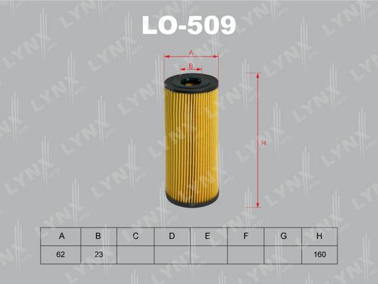 LYNXauto LO-509 - Oil Filter www.autospares.lv