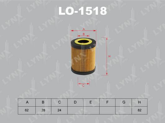 LYNXauto LO-1518 - Eļļas filtrs www.autospares.lv