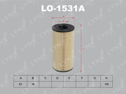 LYNXauto LO-1531A - Eļļas filtrs www.autospares.lv