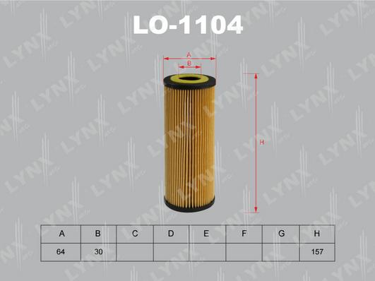 LYNXauto LO-1104 - Eļļas filtrs www.autospares.lv