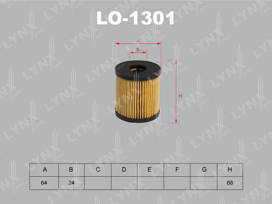 LYNXauto LO-1301 - Oil Filter www.autospares.lv