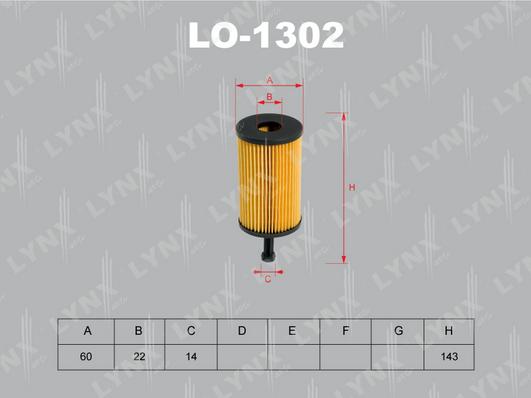 LYNXauto LO-1302 - Eļļas filtrs www.autospares.lv