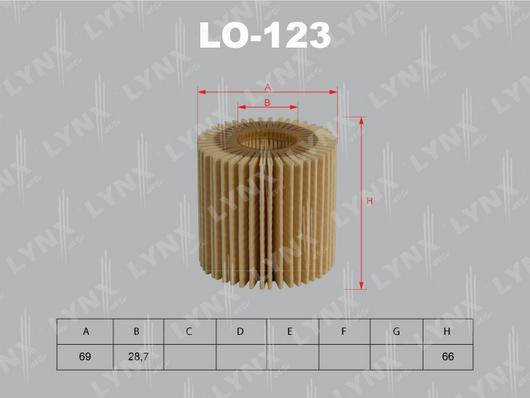 LYNXauto LO-123 - Eļļas filtrs autospares.lv