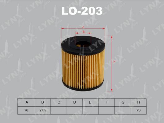 LYNXauto LO-203 - Oil Filter www.autospares.lv