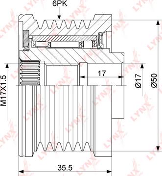 LYNXauto PA-1101 - Piedziņas skriemelis, Ģenerators www.autospares.lv