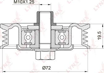 LYNXauto PB-5043 - Parazīt / Vadrullītis, Ķīļrievu siksna autospares.lv