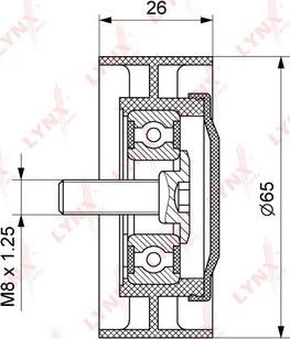 LYNXauto PB-5132 - Ролик, поликлиновый ремень www.autospares.lv