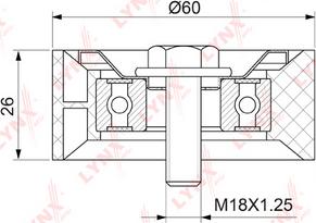 LYNXauto PB-5350 - Ролик, поликлиновый ремень www.autospares.lv