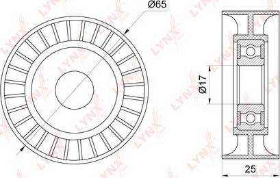 LYNXauto PB-5365 - Parazīt / Vadrullītis, Ķīļrievu siksna www.autospares.lv