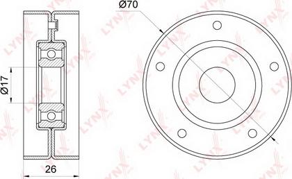 LYNXauto PB-5336 - Parazīt / Vadrullītis, Ķīļrievu siksna www.autospares.lv