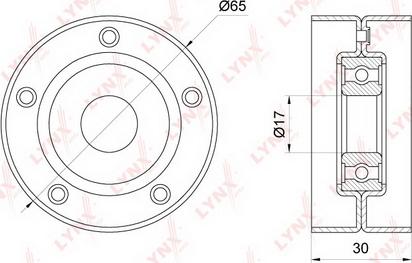 LYNXauto PB-5275 - Ролик, поликлиновый ремень www.autospares.lv