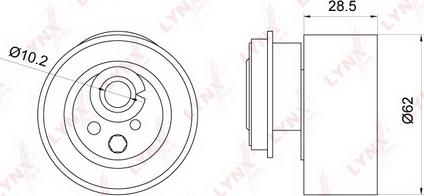 LYNXauto PB-1045 - Spriegotājrullītis, Gāzu sadales mehānisma piedziņas siksna www.autospares.lv