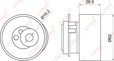 LYNXauto PB-1046 - Spriegotājrullītis, Gāzu sadales mehānisma piedziņas siksna www.autospares.lv