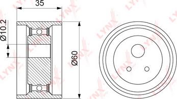 LYNXauto PB-1041 - Spriegotājrullītis, Gāzu sadales mehānisma piedziņas siksna www.autospares.lv