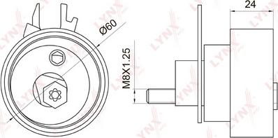 LYNXauto PB-1054 - Tensioner Pulley, timing belt www.autospares.lv