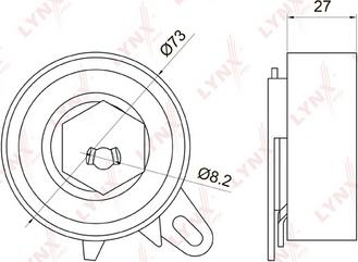 LYNXauto PB-1069 - Spriegotājrullītis, Gāzu sadales mehānisma piedziņas siksna www.autospares.lv