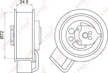 LYNXauto PB-1009 - Tensioner Pulley, timing belt www.autospares.lv