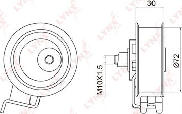 LYNXauto PB-1008 - Натяжной ролик, зубчатый ремень ГРМ www.autospares.lv