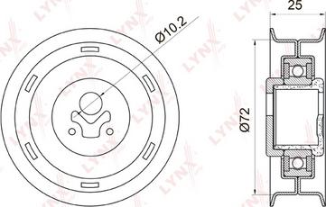 LYNXauto PB-1002 - Spriegotājrullītis, Gāzu sadales mehānisma piedziņas siksna www.autospares.lv