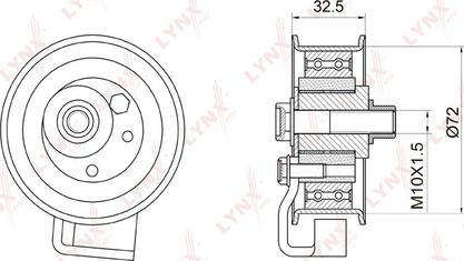 LYNXauto PB-1007 - Натяжной ролик, зубчатый ремень ГРМ www.autospares.lv