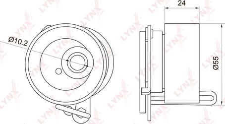 LYNXauto PB-1019 - Spriegotājrullītis, Gāzu sadales mehānisma piedziņas siksna www.autospares.lv