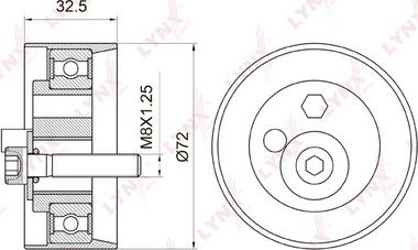 LYNXauto PB-1010 - Spriegotājrullītis, Gāzu sadales mehānisma piedziņas siksna www.autospares.lv