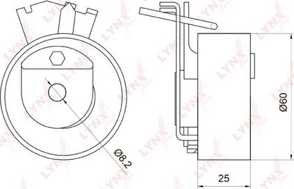 LYNXauto PB-1013 - Tensioner Pulley, timing belt www.autospares.lv