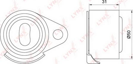 LYNXauto PB-1088 - Tensioner Pulley, timing belt www.autospares.lv