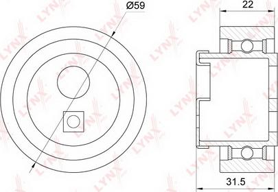 LYNXauto PB-1083 - Натяжной ролик, зубчатый ремень ГРМ www.autospares.lv