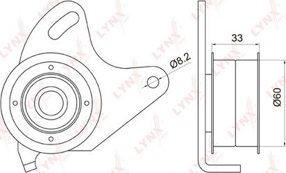 LYNXauto PB-1030 - Tensioner Pulley, timing belt www.autospares.lv