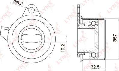 LYNXauto PB-1032 - Spriegotājrullītis, Gāzu sadales mehānisma piedziņas siksna www.autospares.lv