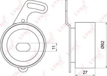 LYNXauto PB-1021 - Натяжной ролик, зубчатый ремень ГРМ www.autospares.lv