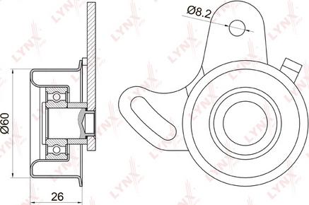 LYNXauto PB-1023 - Spriegotājrullītis, Gāzu sadales mehānisma piedziņas siksna www.autospares.lv