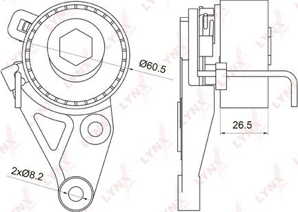 LYNXauto PB-1075 - Tensioner Pulley, timing belt www.autospares.lv