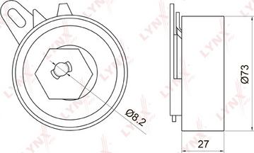 LYNXauto PB-1070 - Tensioner Pulley, timing belt www.autospares.lv