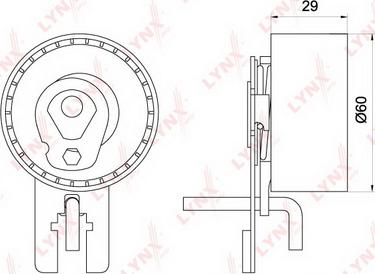 LYNXauto PB-1193 - Tensioner Pulley, timing belt www.autospares.lv