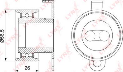 LYNXauto PB-1140 - Натяжной ролик, зубчатый ремень ГРМ www.autospares.lv