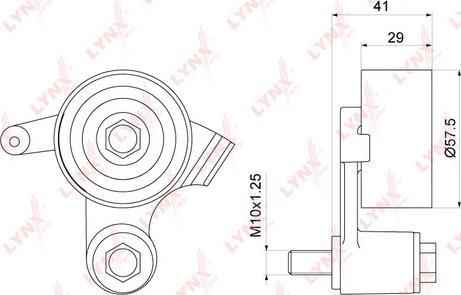 LYNXauto PB-1152 - Tensioner Pulley, timing belt www.autospares.lv