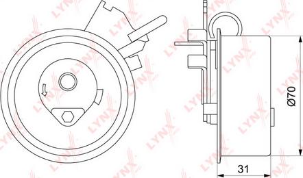 LYNXauto PB-1187 - Натяжной ролик, зубчатый ремень ГРМ www.autospares.lv