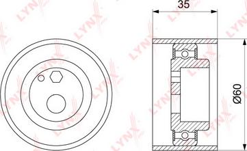 LYNXauto PB-1126 - Натяжной ролик, зубчатый ремень ГРМ www.autospares.lv