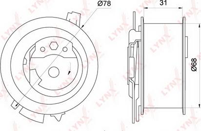 LYNXauto PB-1246 - Натяжной ролик, зубчатый ремень ГРМ www.autospares.lv