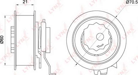 LYNXauto PB-1262 - Натяжной ролик, зубчатый ремень ГРМ www.autospares.lv