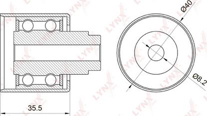 LYNXauto PB-3001 - Направляющий ролик, зубчатый ремень ГРМ www.autospares.lv