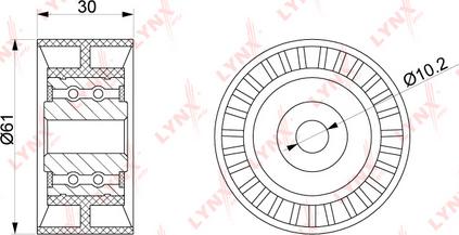 LYNXauto PB-3149 - Направляющий ролик, зубчатый ремень ГРМ www.autospares.lv