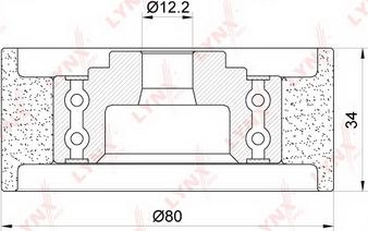 LYNXauto PB-3144 - Направляющий ролик, зубчатый ремень ГРМ www.autospares.lv