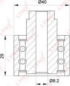 LYNXauto PB-3148 - Направляющий ролик, зубчатый ремень ГРМ www.autospares.lv