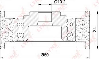 LYNXauto PB-3113 - Направляющий ролик, зубчатый ремень ГРМ www.autospares.lv