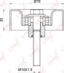 LYNXauto PB-7150 - Pulley, v-ribbed belt www.autospares.lv