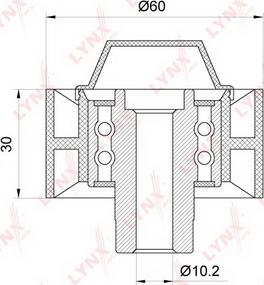 LYNXauto PB-7114 - Pulley, v-ribbed belt www.autospares.lv