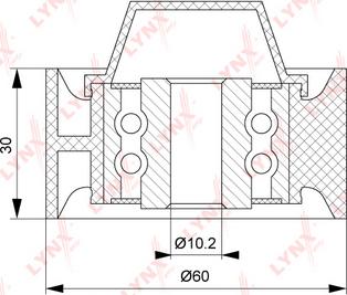 LYNXauto PB-7172 - Pulley, v-ribbed belt www.autospares.lv